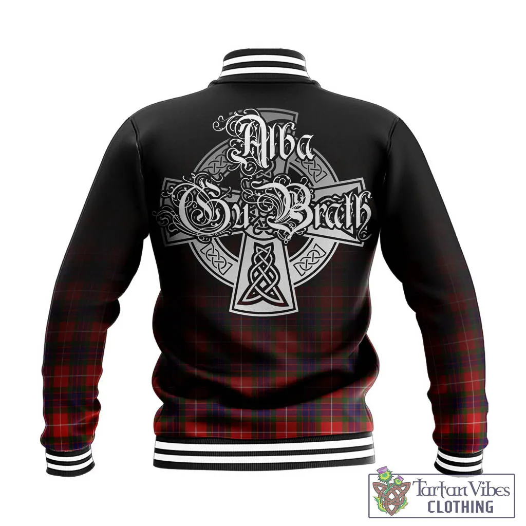 Abernethy Tartan Baseball Jacket Featuring Alba Gu Brath Family Crest Celtic Inspired