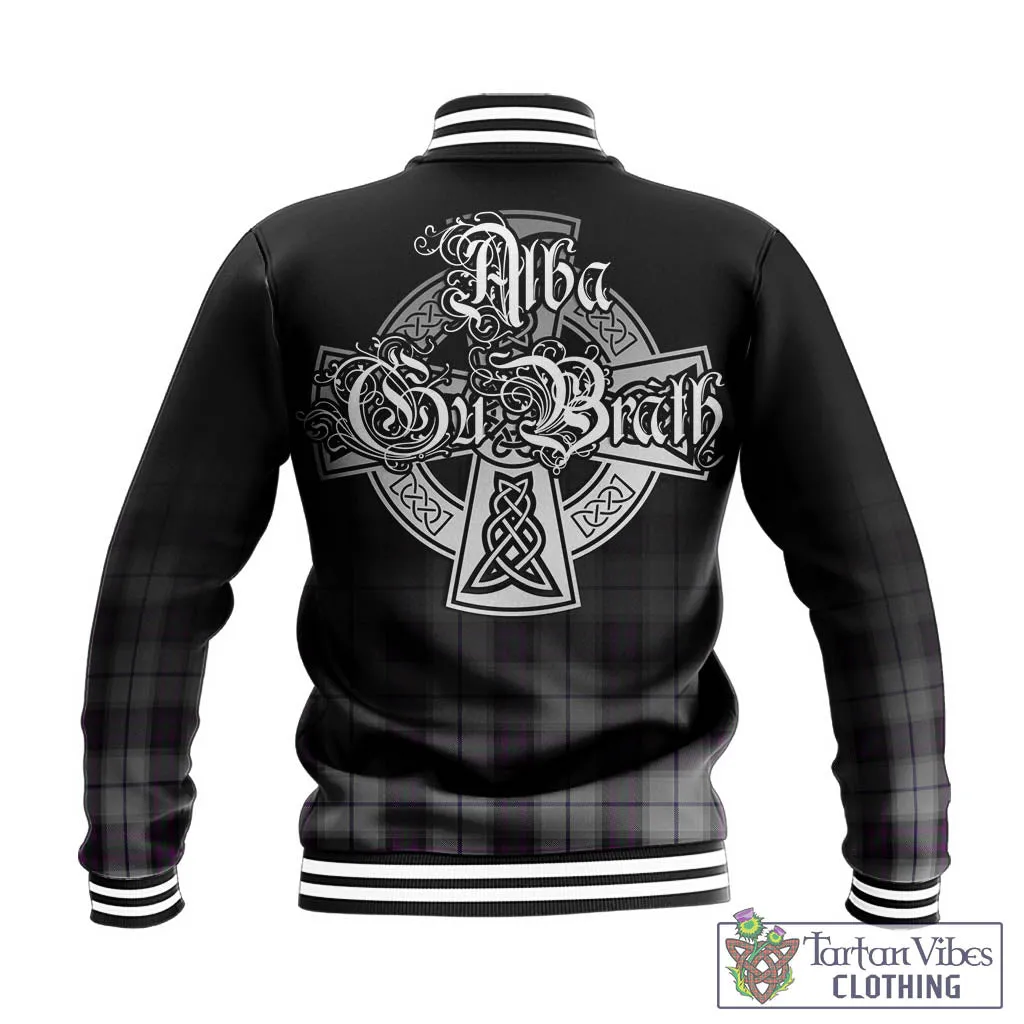 Alexander of Menstry Dress Tartan Baseball Jacket Featuring Alba Gu Brath Family Crest Celtic Inspired