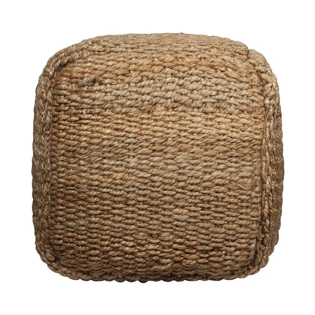 Jute Upholstered Pouf
