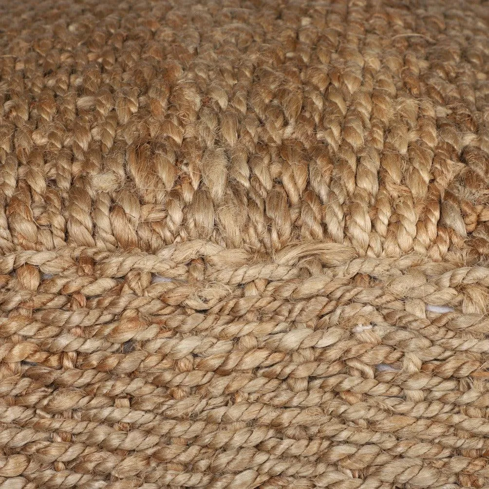 Jute Upholstered Pouf